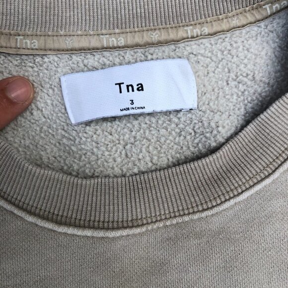 Tna Cozy Fleece Boyfriend Crew Sweatshirt Size - Picture 8 of 8